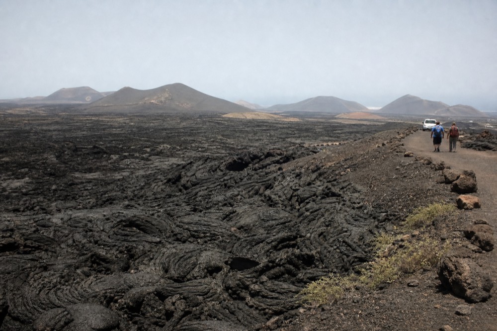 Timanfaya lava fields stretching to the horizon